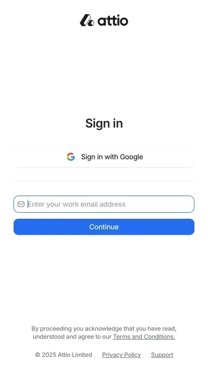 Attio mobile view