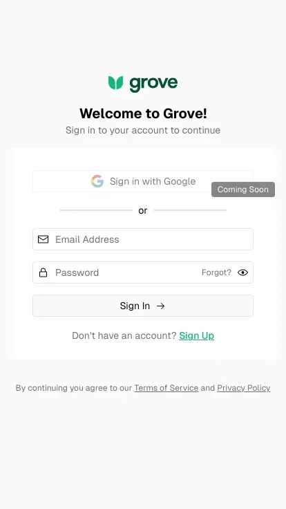 Recruit and engage with AI | Grove mobile view