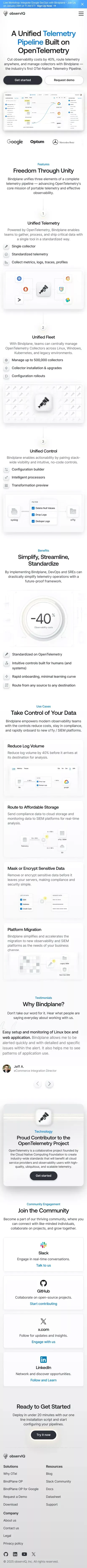 ObservIQ mobile view