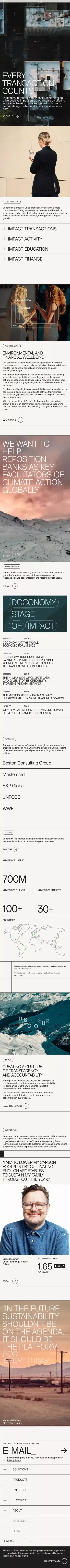 Doconomy mobile view
