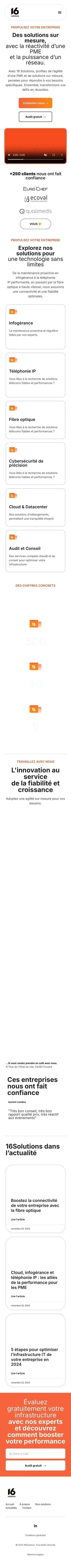 Le16solutions – Infogérance, Téléphonie IP, Fibre Optique, Impression mobile view