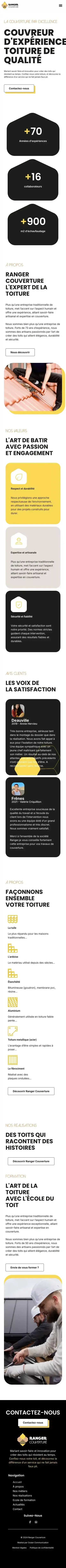 Ranger Couverture : Votre expert couvreur pour votre toiture mobile view