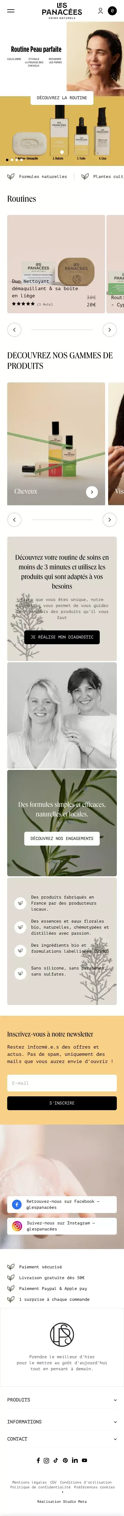Produits de soin & beauté - Créateur de routines personnalisées– lespanacees.com mobile view