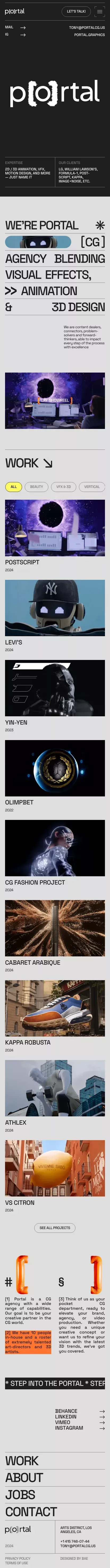 Portal mobile view
