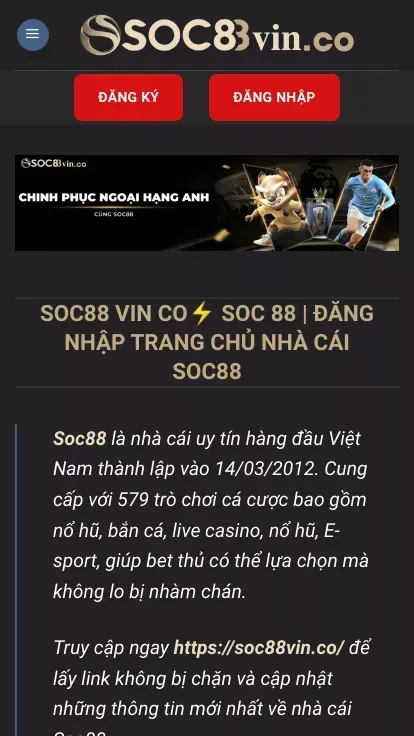Soc88 VIN CO⚡️ Soc 88 | Đăng Nhập Trang Chủ Nhà Cái Soc88 mobile view