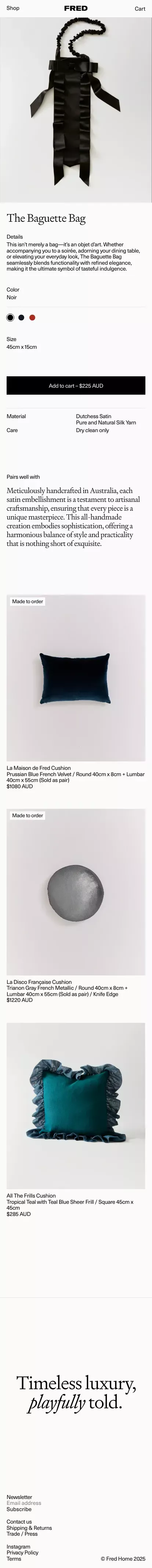 Fred Home - The Baguette Bag mobile view