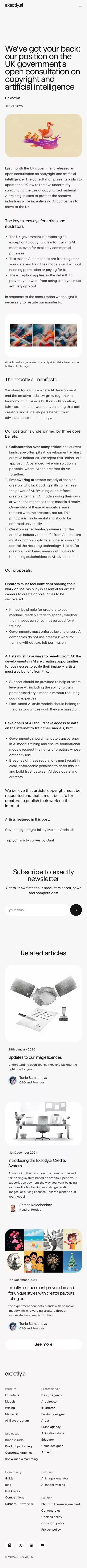 We’ve got your back: our position on the UK government’s open consultation on copyright and artificial intelligence mobile view