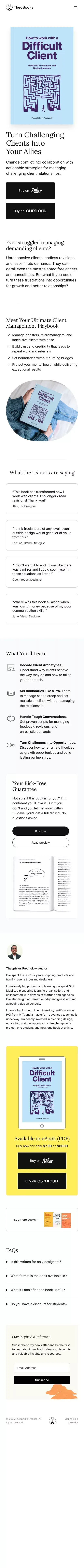 difficult-clients - Theophilus Fredrick mobile view