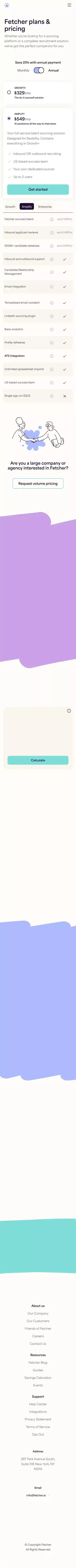 What Does Fetcher Cost? Pricing and Packaging | Fetcher mobile view