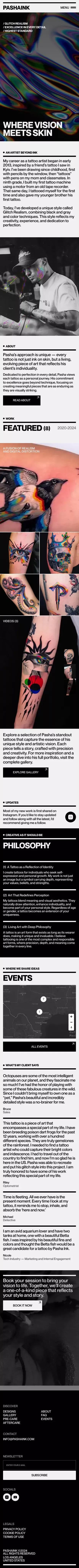 Pasha Ink mobile view