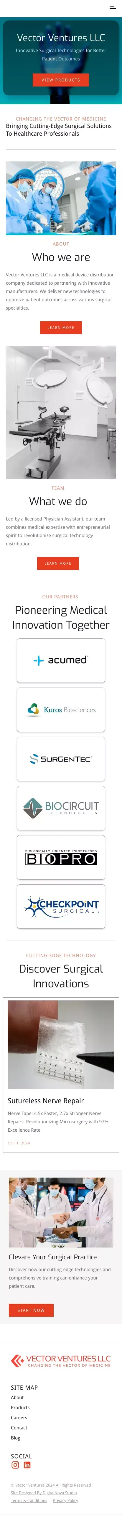 Vector Ventures LLC | Medical Device Sales mobile view