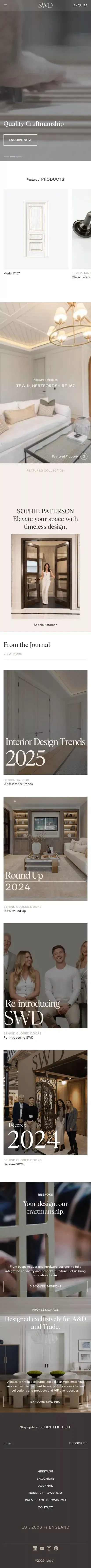 SWD Bespoke | Luxury Bespoke Doors For The Finest Homes mobile view