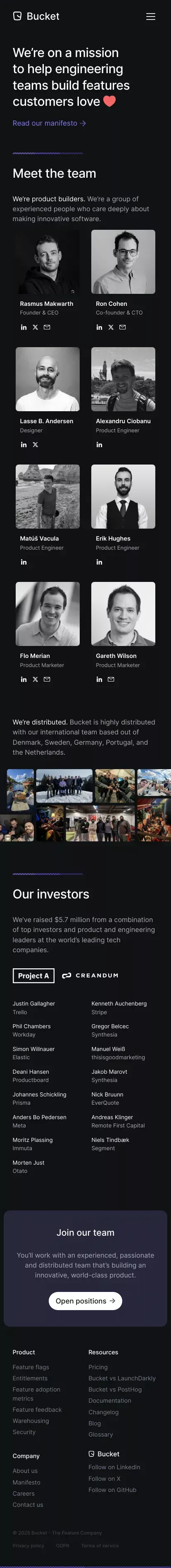 Our mission | Bucket mobile view