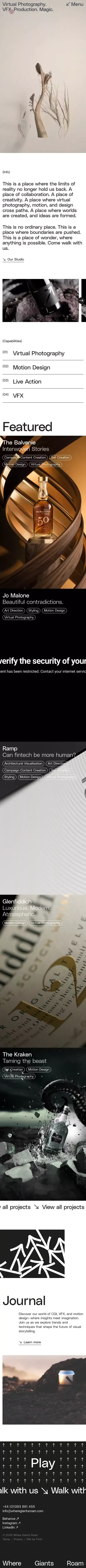 CGI and Creative Agency | Where Giants Roam mobile view