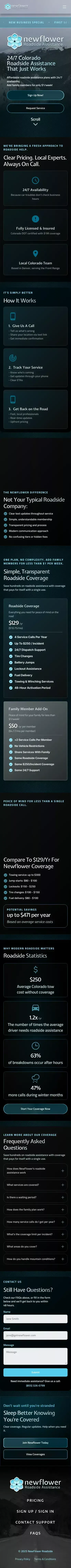 NewFlower | A Fresh Take on Colorado Roadside Assistance mobile view