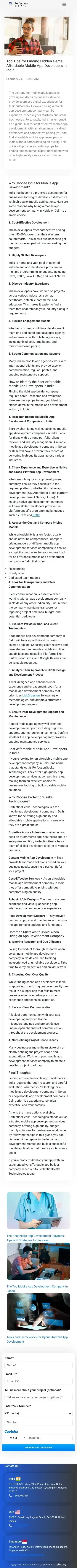 Affordable Mobile App Developers in India | Top Tips 2025 mobile view