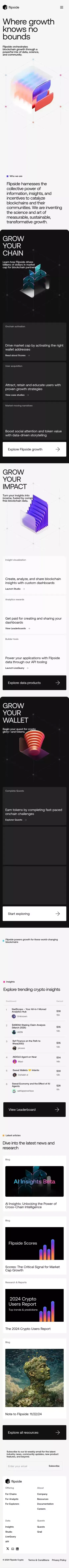 Flipside | Blockchain Growth Through Data Science mobile view