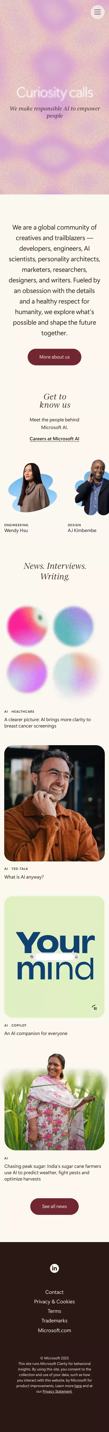 Microsoft AI mobile view