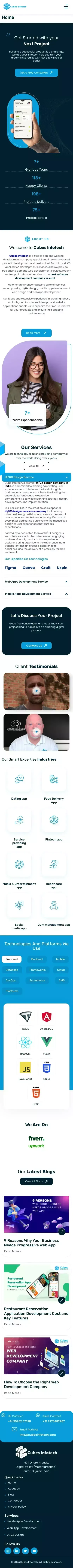 Cubes Infotech - Best IT Solutions Company mobile view