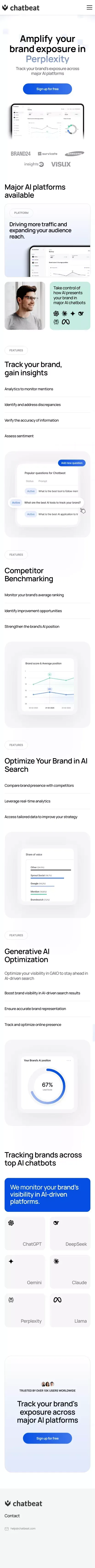Track & Optimize Your Brand’s Visibility in AI Search mobile view