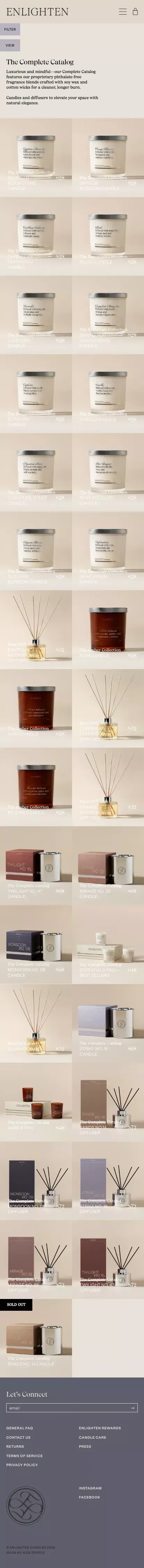 Shop Soy Candles & Reed Diffusers | ENLIGHTEN CANDLES mobile view