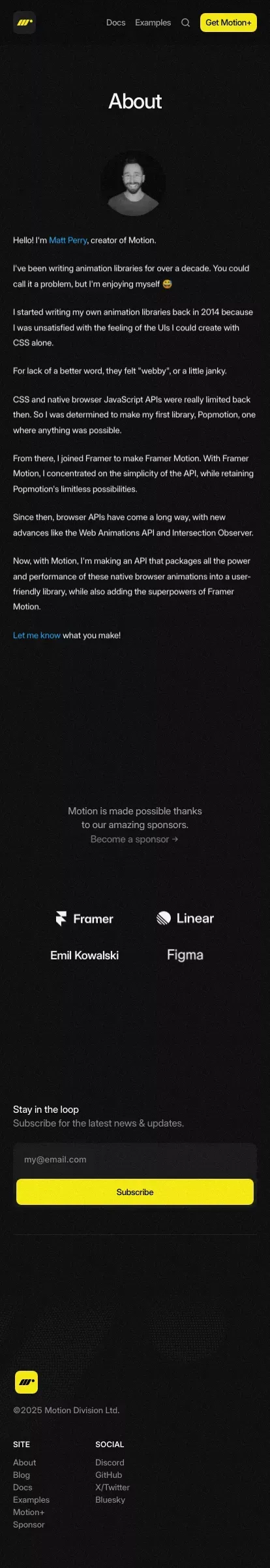 Motion - About mobile view