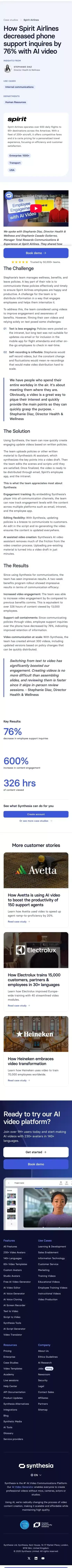 How Spirit Airlines decreased phone support inquires by 76% with AI video mobile view