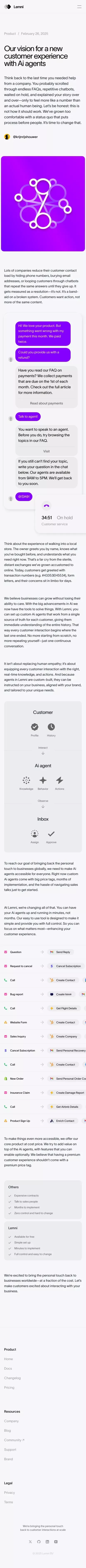 Lemni Â· Blog âº Our vision for a new customer experience mobile view