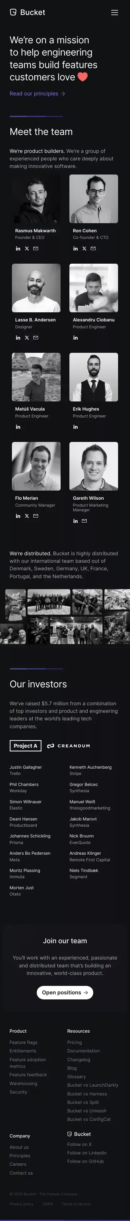 Our mission | Bucket mobile view