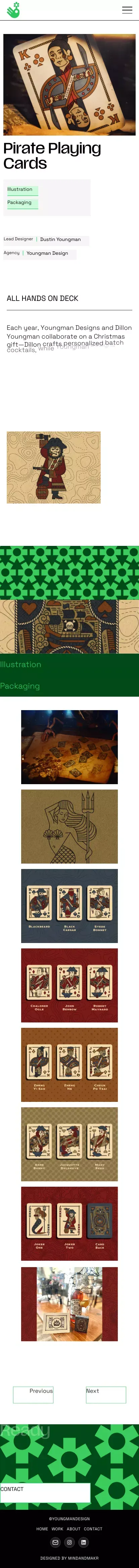 Youngman Design Projects: Pirate Playing Cards mobile view