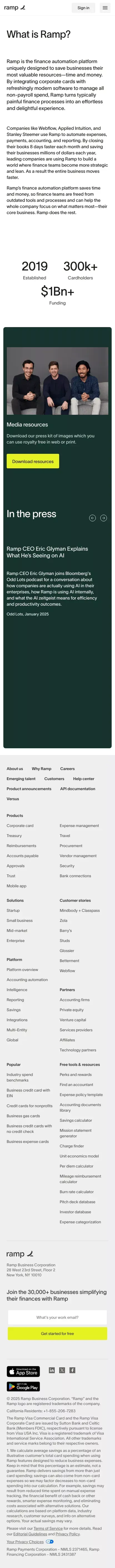 Press - Media Resources | Ramp mobile view