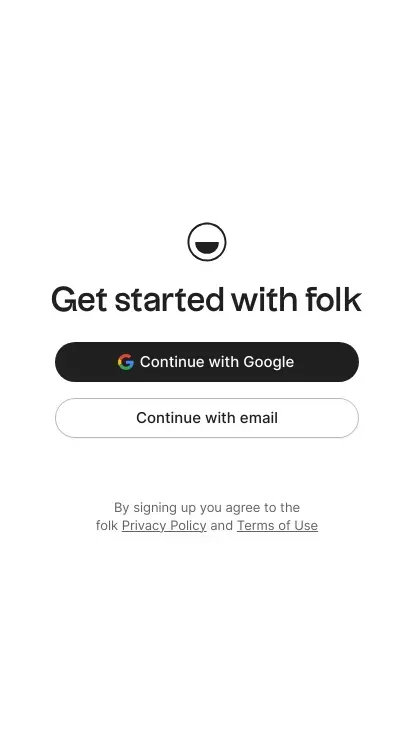 folk - app mobile view