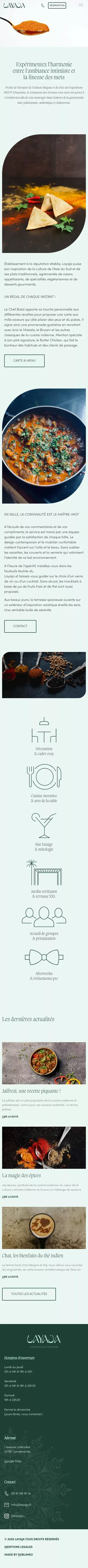 LAYAJA – Restaurant Indien à Cornebarrieu mobile view