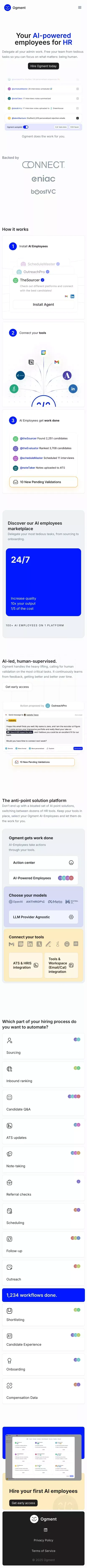 Ogment AI mobile view