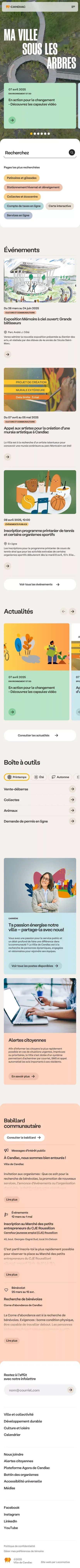 Ville de Candiac -  Bienvenue à Candiac mobile view