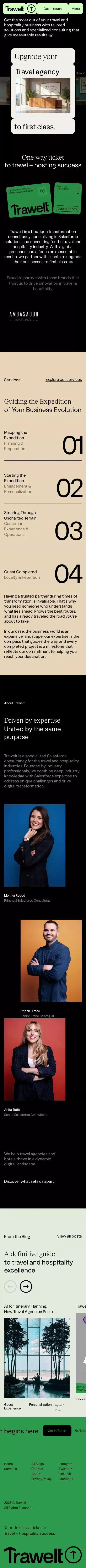Trawelt - A specialized Salesforce consultancy for travel and hospitality. mobile view