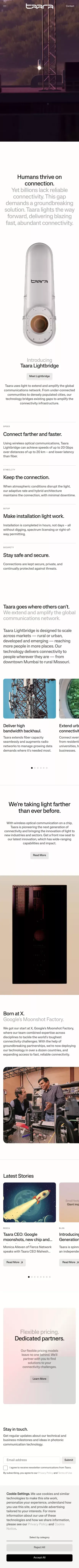 Taara mobile view