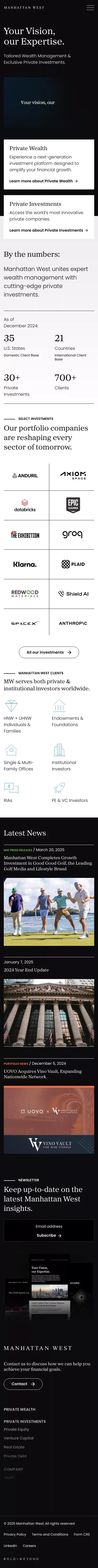 Wealth Management and Investment Services | Manhattan West mobile view