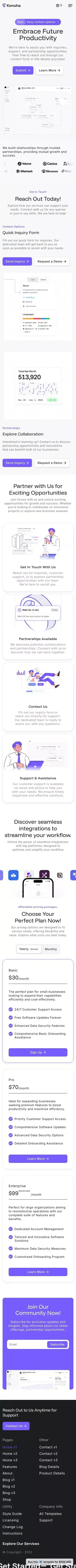 Konoha - Webflow Ecommerce website template mobile view