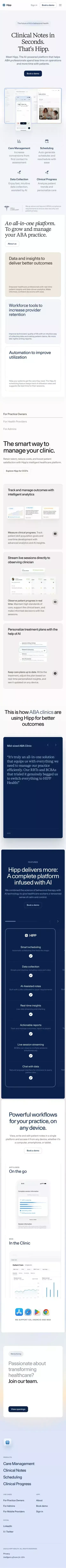 Clinical Notes in Seconds. That’s Hipp | Hipp Health mobile view