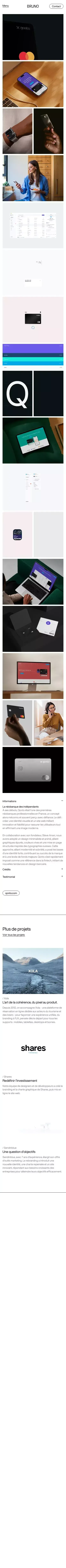Qonto | Bruno mobile view