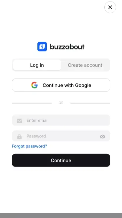 buzzabout - Audience Insights Tool mobile view