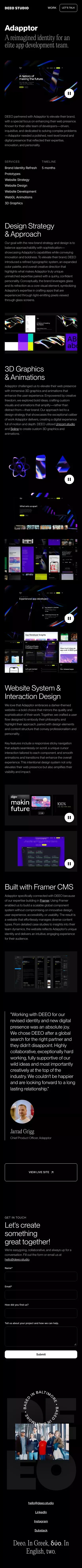 Adapptor - Deeo Studio mobile view