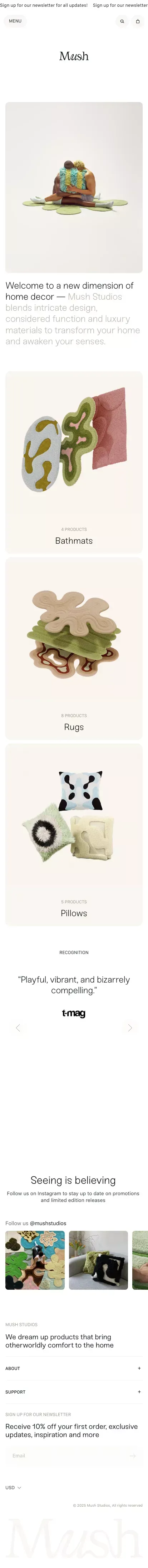 Mush Studios | Home Decor - Rugs and Pillows mobile view