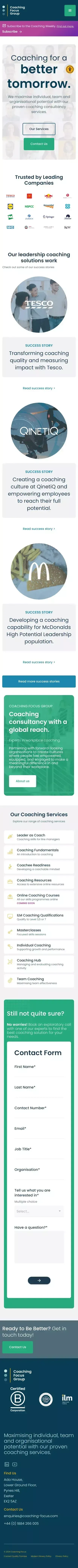 Coaching Focus Group - Empowering Success Through Coaching mobile view