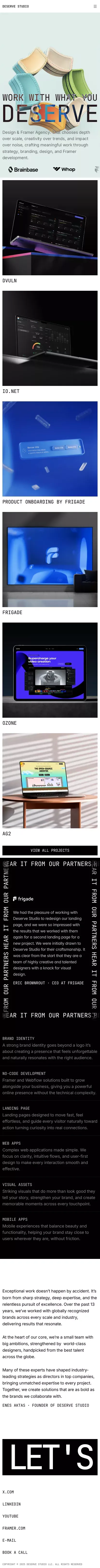 Deserve Studio | A Multidisciplinary Creative Company mobile view