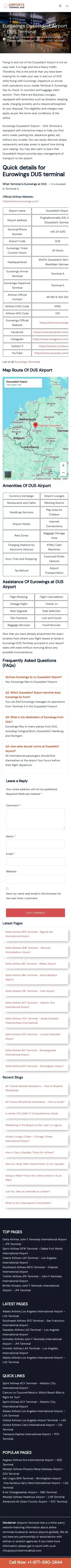 Eurowings DUS Terminal +1-844-873-8114 mobile view