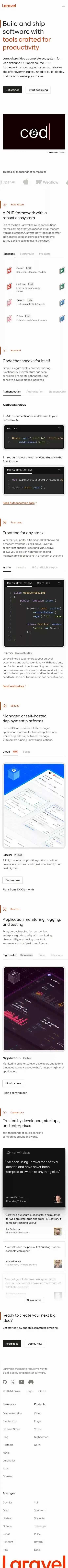 Laravel - The PHP Framework For Web Artisans mobile view