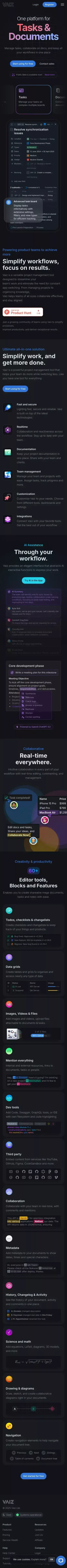 Vaiz – One platform for Tasks & Documents mobile view