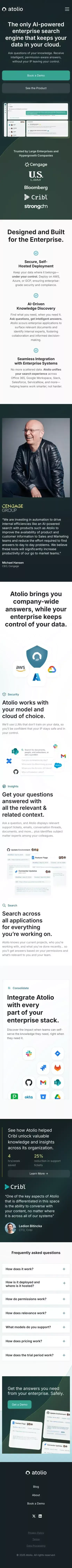 Atolio | AI-Powered Enterprise Search mobile view